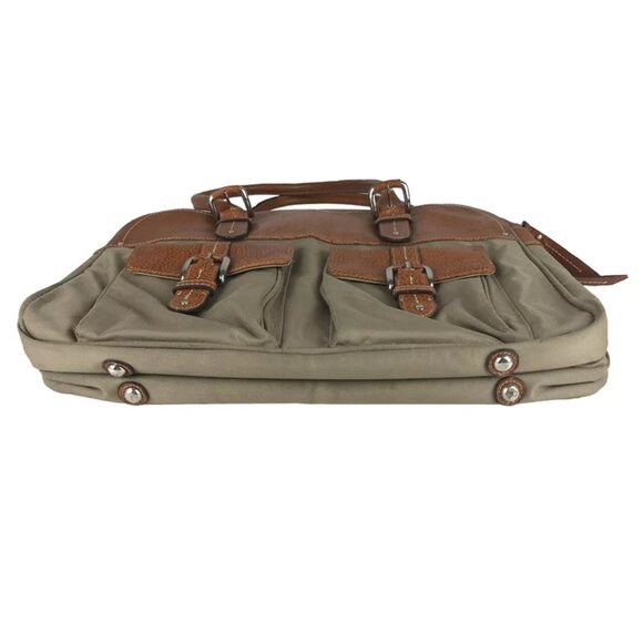 Franklin Covey Womens Beige Brown Adjustable Leather Strap Shoulder‎ Bag Size S - Picture 5 of 10